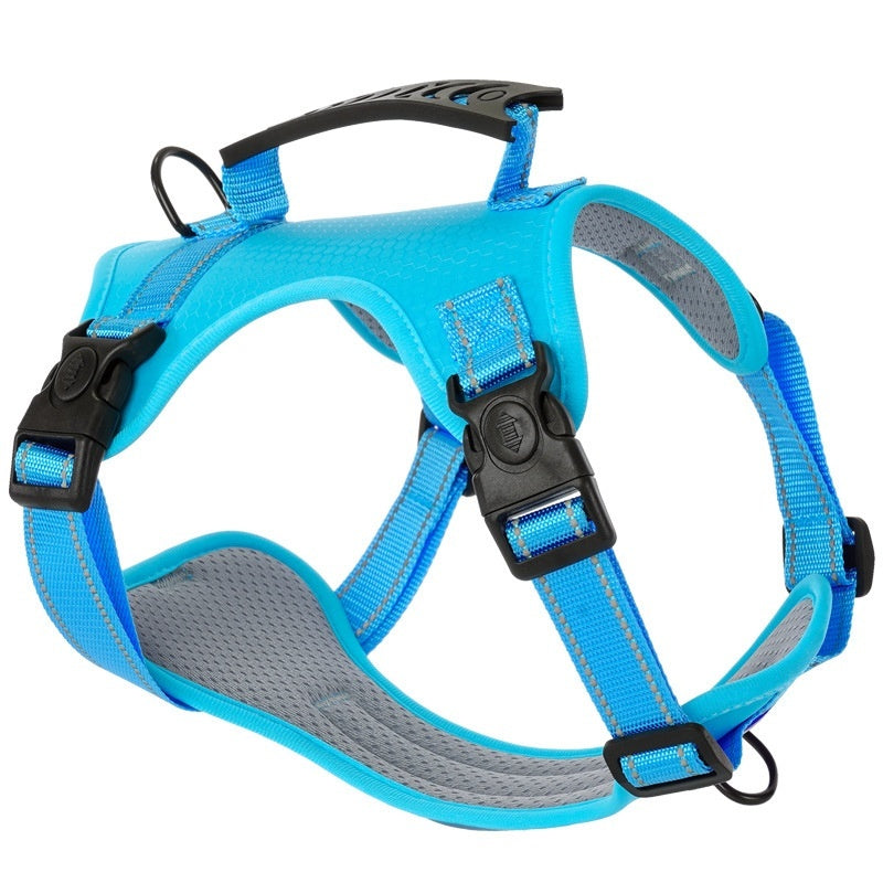 front view of adjustable dog chest harness