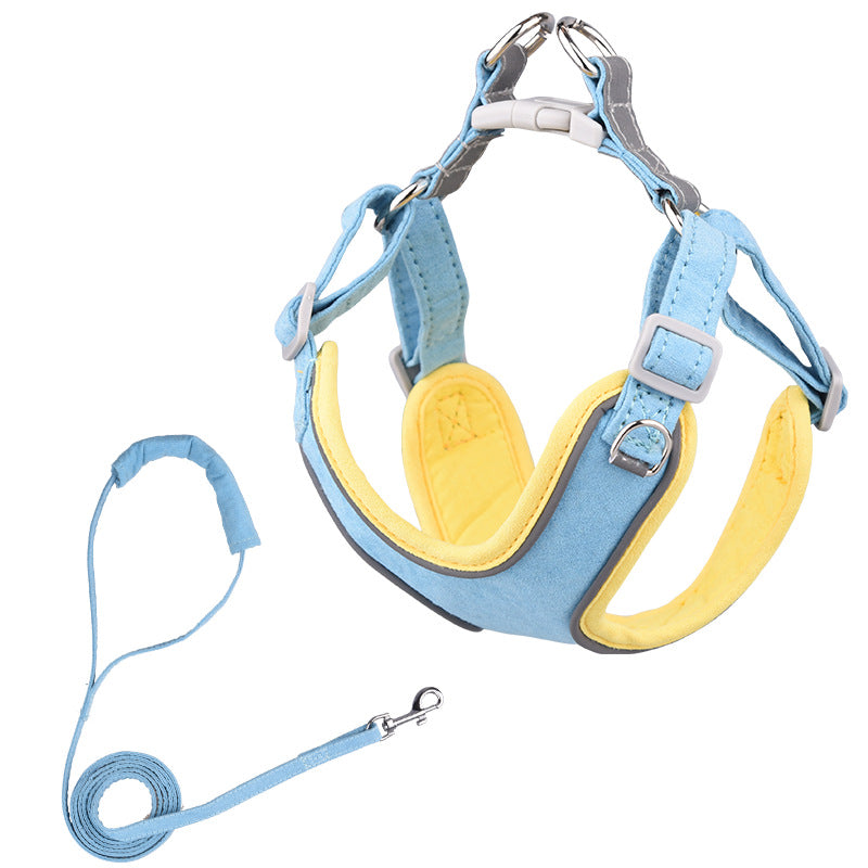 adjustable no-pull dog harness and leash set for small dogs