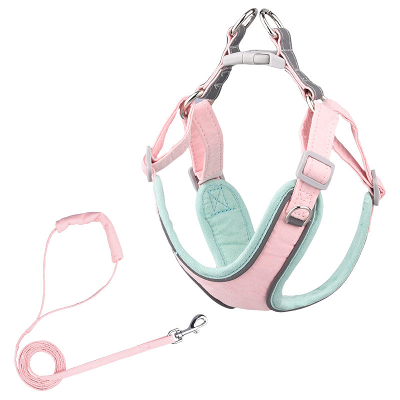 soft suede dog harness for comfortable daily walks