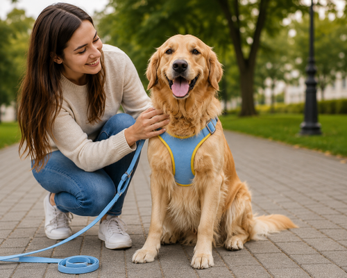 soft suede dog harness for comfortable daily walks
